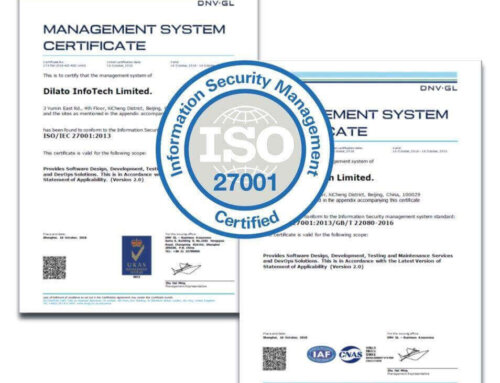 Dilato achieves ISO27001 for information security management